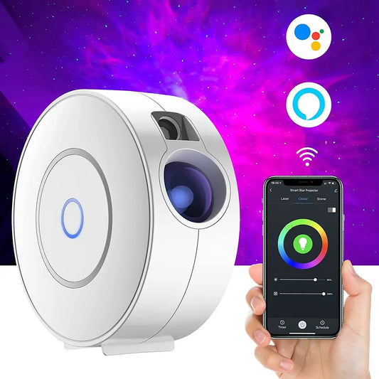 Proyector Inteligente de Cielo Estrellado WiFi | Control por Voz y App, Luces LED Aurora Galaxy
