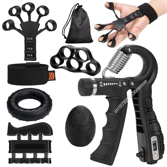 Pinza Ajustable de Fuerza 5–60 kg | Fortalecedor de Mano, Muñeca y Antebrazo para Fitness y Rehabilitación